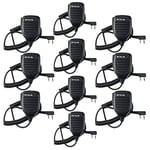 Retevis Talkie Walkie Micro Haut-Parleur Portable Talkie Walkie Speak Mic Compatible avec Baofeng UV-5R BF-888S BF-88E Talkies Walkies RT24 RT27 WOUXUN Kenwood TYT HYT (10 Pcs)