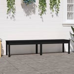 Design In - Banc de jardin,Banquette de jardin à 2 places noir 203,5x44x45cm bois massif de pin CFW76974