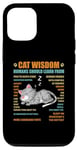 Coque pour iPhone 12/12 Pro Cat Wisdom Les humains devraient apprendre de