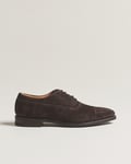 Loake 1880 Truman Suede Oxford Toe Cap Dark Brown