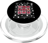 Valentines Day Ribbons Cute Graphics Art Him Her Red PopSockets PopGrip for MagSafe