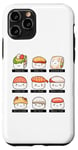 Coque pour iPhone 11 Pro Tableau d'identification des sushis Kawaii