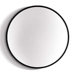 Elegance by Casa Chic - Miroir Mural en métal - 40 cm Rond - Métal galvanisé - Noir