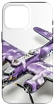 Coque pour iPhone 16 Pro Max Imprimé animal bohème violet B-17 Flying Fortress Vintage