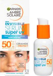 Garnier Ambre Solaire SPF 50+ Super UV Invisible Serum Moisturiser for Face,...