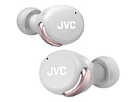 JVC Ecouteurs Bluetooth sans Fill Compacts, Réduction Active du Bruit, Petits, Léger, Design élégant, Etanche (IPX4), Autonomie 21H, HA-Z330T-P (Rose)