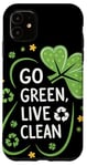 Coque pour iPhone 11 Go Green - Live Clean - Shamrock Vintage Recycling