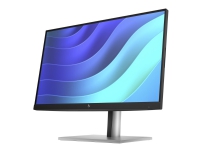 HP E22 G5 - E-Series - LED-skärm - 22 tum (21,5 tum för visning) - 1920 x 1080 Full HD (1080p) @ 75 Hz - IPS - 250 cd/m² - 1000:1 - 5 ms - HDMI, DisplayPort - svart huvud, svart och silver (stativ) - med HP 5 års support på plats nästa arbetsdag för standardmonitorer