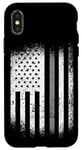 iPhone X/XS Correctional Officer American Flag Silver Line Case