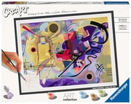 Ravensburger – CreArt grand format 30x40 cm – Kandinsky – Tableau Jaune, Rouge, Bleu – Art collection – Loisir créatif – Peinture par numéros adulte - Activité détente et créative dès 12 ans – 23650