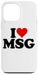 Coque pour iPhone 13 Pro Max I Love Heart MSG Mono Sodium GLUTAMATE SALT SUR Saveur craquelée