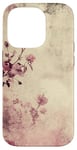 Coque pour iPhone 14 Pro Rose grunge douce subtile florale vintage