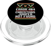 ERROR 404 CHRISTMAS JUMPER NOT FOUND Funny Ugly Sweater Meme PopSockets PopGrip for MagSafe