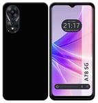 Tumundosmartphone Coque Silicone TPU Gel Noire pour Oppo A78 5G