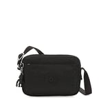 Kipling Women's Abanu Crossbody Bag, Black Noir, 7.75" L x 5.25" H x 3" D