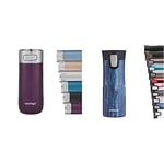 Contigo Luxe Autoseal Travel Mug, Stainless Steel Thermal Mug, Vacuum Flask, Leakproof Tumbler & Pinnacle Autoseal Travel Mug, Stainless Steel Thermal Mug, Vacuum Flask, Leakproof Tumbler, Coffee Mug