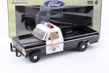 1:18 Greenlight 1975 Ford F-100 Pick-Up Autoroute Patrouille Noir/Blanc