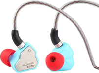 7Hz Salnotes Zero Hifi ¿¿couteurs Intra-Auriculaires De 10 Mm Dynamiques Iem Avec Diaphragme En M¿¿tal Composite, Cable Ofc 2 Broches D¿¿tachable (Blue, Sans Mic)