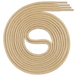 Swissly 1 paire de lacets cirés de qualité supérieure, lacets ronds pour le travail, chaussures de costume et de cuir, diamètre 2-4 mm, indéchirables, couleur beige, longueur 100 cm.