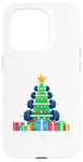 Coque pour iPhone 15 Pro Christmas Tree Haltère Poids Haltérophile Gymnase