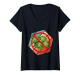 Womens Brussels sprouts prohibition no entry dislike vegetables V-Neck T-Shirt