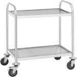 Chariot De Service Desserte Cuisine Table Roulante Inox 2 Plateaux 150 Kg