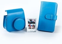 Fujifilm Instax Mini 9 Accessory Kit Camera Case Album Glitter Frame Cobalt Blue