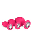 EasyToys buttplug med diamant rosa 3 stk