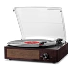 Mersoco Vinyl Record Player Bluetooth Belt-Driven 3-Speed Turntable, Vintage Retro Record Players Built-in Stereo Speakers