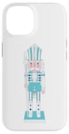 Coque pour iPhone 14 Casse-noisette assortis vintage bleu Merry Christmas jouets