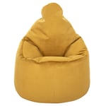 Loft 25 Yellow Indoor Velvet Highback Bean Bag Chair Gaming Beanbag Adult Seat