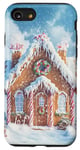 iPhone SE (2020) / 7 / 8 Cute Christmas Gingerbread House Snowflakes Holiday Xmas Case