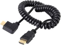 Cable Hdmi Vers Hdmi A Ressort A Angle Droit A 90 Degres Pour Hdtv Dvb Dvd Pc 1,2M