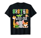 Sister of the Wild One Zoo Birthday Safari Jungle Animals T-Shirt