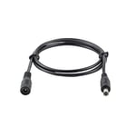 1STec 3m 10ft Long Black 2.1mm 5.5mm Male to Female Extension Cable Jack Plug Socket Connector Power Supply Copper Wire Cord Adapter Lead for 12v CCTV Security Surveillance Cameras LED Strip Lights