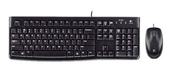 Logitech MK120 Wired Keyboard and Mouse Combo for Windows, QWERTY Italian Layout