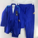 adidas Kids Jiu-Jitsu Suit BJJ Response 2.0 Gi Uniform, Size M2, Blue