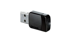 D-LINK – Mini AC sovitin AC580, verkkosovitin, USB 2.0, 802.11n/g/ac, musta (DWA-171)