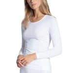 Calida Natural Comfort Top Long Sleeve Vit bomull Small Dam