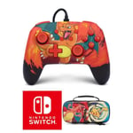 Manette SWITCH Filaire Nintendo Pokémon Charizard Vortex Officielle + Sacoche Switch Pokemon - Pikachu vs. Dracaufeu