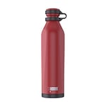 IDRINK® - b-evo Bouteille thermique révolutionnaire, 3 murs, bouteille en acier inoxydable avec double bouchon, 500 ML (ECARLATE TIZIANO)