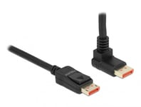 DELOCK – DisplayPort cable male straight to male 90° upwards angled 8K 60 Hz 3m, black (87056)