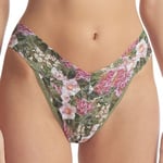 Hanky Panky Trosor 2P Printed Original Rise Thong Grön m blommor nylon One Size Dam