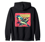 Cute red Sparrow Costume Zip Hoodie