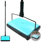 Carpet Sweeper Manual Cleaner Floor Cordless Duster Broom Pet Indoor Sweeping