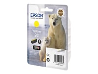 Epson 26 - Gul - Original - Blekkpatron - For Expression Photo Xp-760, Expression Premium Xp-510, 520, 615, 620, 625, 710, 720, 810, 820 (C13t26144010)