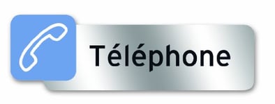 Symbol PSC7 Plaque polycarbonate adhésive 160 x 50 mm Téléphone