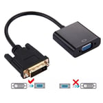 Connectique Câble & adaptateur moniteur DVI-D 24 + 1 Pin Man à VGA 15 broches adaptateur HDTV Convertisseur (Noir)