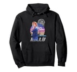 Stranger Things Retro Billy Muscle Car Pose Hello Ladies Pullover Hoodie