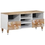 Meuble TV 100x33,5x46 cm bois massif de manguier banc TV meuble hifi vidaXL